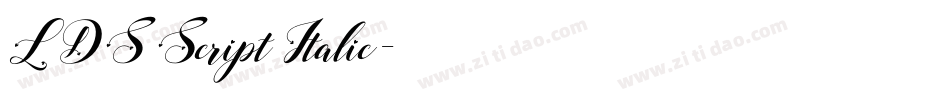LDS Script Italic字体转换
